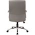 BOSS Office Products Grey Executive Leather Chair Leather Chrome Arms Seat Height Adjustment