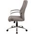 BOSS Office Products Grey Executive Leather Chair Leather Chrome Arms Seat Height Adjustment