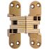 SOSS 1-1/8 in. x 4-39/64 in. Satin Brass Invisible Hinge