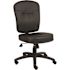 BOSS Office Products Black Leather Armless Task Chair with Swivel Seat