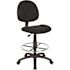 BOSS Office Products Black Fabric Armless Drafting Chair with Seat Height Adjustment
