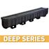 U.S. TRENCH DRAIN Deep Series 5.4 in. W x 5.4 in. D x 39.4 in. L Channel and Grate with Bottom Outlet with Black Grate