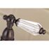 Kingston Brass Victorian Crystal 2-Handle Bridge Kitchen Faucet with Side Sprayer in Oil Rubbed Bronze