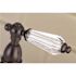 Kingston Brass Victorian Crystal 2-Handle Bridge Kitchen Faucet with Side Sprayer in Oil Rubbed Bronze