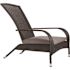 BALKENE HOME Coconino Black Wicker Plastic Adirondack Chair with Gray Cushion