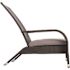 BALKENE HOME Coconino Black Wicker Plastic Adirondack Chair with Gray Cushion