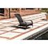 BALKENE HOME Coconino Black Wicker Plastic Adirondack Chair with Gray Cushion