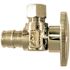 Apollo 1/2 in. Chrome-Plated Brass PEX-A Expansion Barb x 3/8 in. Compression Quarter-Turn Angle Stop Valve