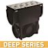 Deep Series Slim Drainage Pit and Catch Basin for Modular Trench and Channel Drain Systems w/ Stainless Steel Grate