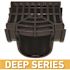 U.S. TRENCH DRAIN Deep Series Tee for 5.4 in. Trench and Channel Drain Systems w/Black Grate