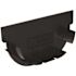 U.S. TRENCH DRAIN Compact Series End Cap for 3.2 in. Trench and Channel Drain Systems w/ Black Grate