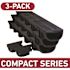Compact Series 5.4 in. W x 3.2 in. D x 39.4 in. L Trench and Channel Drain Kit with Black Grate (3-Pack | 9.8 ft)