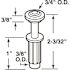 Anvil Mark Nylon Bi-Fold Door Top Guide Wheel (Package of 2)