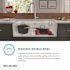 Elkay Fireclay 33 in. Farmhouse/Apron-Front Offset 60/40 Double Bowl White Fireclay Kitchen Workstation Sink Only