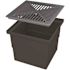 14 in. x 14 in. Storm Water Pit and Catch Basin for Modular Trench and Channel Drain Systems with Aluminum Grate