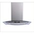 Winflo 36 in. 500 CFM Convertible Island Mount Range Hood in Stainless Steel and Glass with Mesh Filter and Touch Control