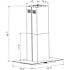 Winflo 30 in. 500 CFM Convertible Island Mount Range Hood in Stainless Steel and Glass with Mesh Filters and Touch Control
