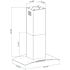 Winflo 36 in. 500 CFM Convertible Island Mount Range Hood in Stainless Steel and Glass with Mesh Filters and Touch Control