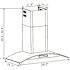 Winflo 30 in. 475 CFM Convertible Stainless Steel/Glass Wall Mount Range Hood with Mesh Filters and Touch Sensor Control
