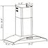 Winflo 36 in. 475 CFM Convertible Glass Wall Mount Range Hood in Stainless Steel with Mesh Filters and Touch Sensor Control