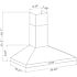 Winflo 30 in. 300 CFM Convertible Wall Mount Range Hood in Stainless Steel with Mesh Filters and Push Button Control