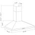 Winflo 36 in. Convertible Wall Mount Range Hood in Stainless Steel with Mesh Filters and Push Button Control