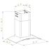 Winflo 36 in. Convertible Glass Wall Mount Range Hood in Stainless Steel with Mesh Filters and Push Button Control