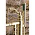 Kingston Brass Country Single-Handle Claw Foot Tub Faucet with Hand Shower in Polished Brass