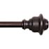 Kenney Fast Fit Easy Install Finn 66 in. - 120 in. Adjustable Single Curtain Rod 5/8 in. Dia., Weathered Brown with Finials