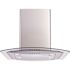 Winflo 30 in. Convertible Glass Wall Mount Range Hood in Stainless Steel with Mesh Filter and Push Button Control