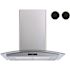 36 in. 500 CFM Convertible Island Range Hood in Stainless Steel and Glass with Mesh, Charcoal Filters and Touch Control