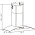 30 in. 475 CFM Convertible Stainless Steel/Glass Wall Mount Range Hood with Mesh and Charcoal Filters and Touch Control