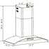 36 in. 475 CFM Convertible Glass Wall Mount Range Hood in Stainless Steel with Mesh and Charcoal Filters, Touch Control
