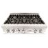 ZLINE Kitchen and Bath 36 in. 6 Burner Front Control Gas Cooktop in Stainless Steel