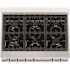 ZLINE Kitchen and Bath 36 in. 6 Burner Front Control Gas Cooktop in Stainless Steel