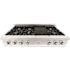 ZLINE Kitchen and Bath 48 in. 7 Burner Front Control Gas Cooktop in Stainless Steel with Griddle