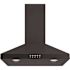 Winflo 30 in. 300 CFM Convertible Wall Mount Range Hood in Black with Mesh Filters and Push Button Control