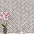 MSI Ice Bevel Herringbone 13 in. x 11 in. Glossy Glass Mesh-Mounted Mosaic Tile (10.6 sq. ft. / case)