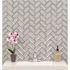 MSI Ice Bevel Herringbone 13 in. x 11 in. Glossy Glass Mesh-Mounted Mosaic Tile (10.6 sq. ft. / case)
