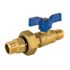 JOMAR INTERNATIONAL 1/2 in. MNPT x 1/2 in. Flare Valve Bluecap li Gas Ball Valve with Dielectric Union
