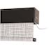SeaSun Carmel Grey and Beige Motorized Outdoor Patio Roller Shade with Valance 96 in. W x 96 in. L