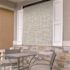 SeaSun Carmel Grey and Beige Cordless Outdoor Patio Roller Shade with Valance 96 in. W x 96 in. L