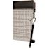 SeaSun Carmel Grey and Beige Cordless Outdoor Patio Roller Shade with Valance 96 in. W x 96 in. L