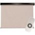 SeaSun Surfside Cream Motorized Outdoor Patio Roller Shade with Valance 120 in. W x 96 in. L