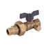 JOMAR INTERNATIONAL 1/2 in. MNPT x 1/2 in. Flare Valve Bluecap li Gas Ball Valve with Dielectric Union