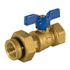 JOMAR INTERNATIONAL Jomar Valve Bluecap II Gas Ball Valve with Dielectric Union, 3/4 in. FIP x 3/4 in. FIP
