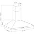 30 in. 300 CFM Convertible Wall Mount Range Hood in Stainless Steel with Mesh Filters, Charcoal Filters and Push Button