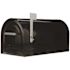 GibraltarÂ Mailboxes Reliant Black, Large, Steel, Locking, Post Mount Mailbox