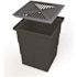18 in. x 14 in. Storm Water Pit and Catch Basin for Modular Trench and Channel Drain Systems with Aluminum Grate