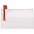 GibraltarÂ Mailboxes Marshall White, Large, Steel, Locking, Post Mount Mailbox
